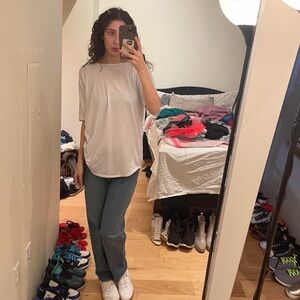 White T-Shirt with open back